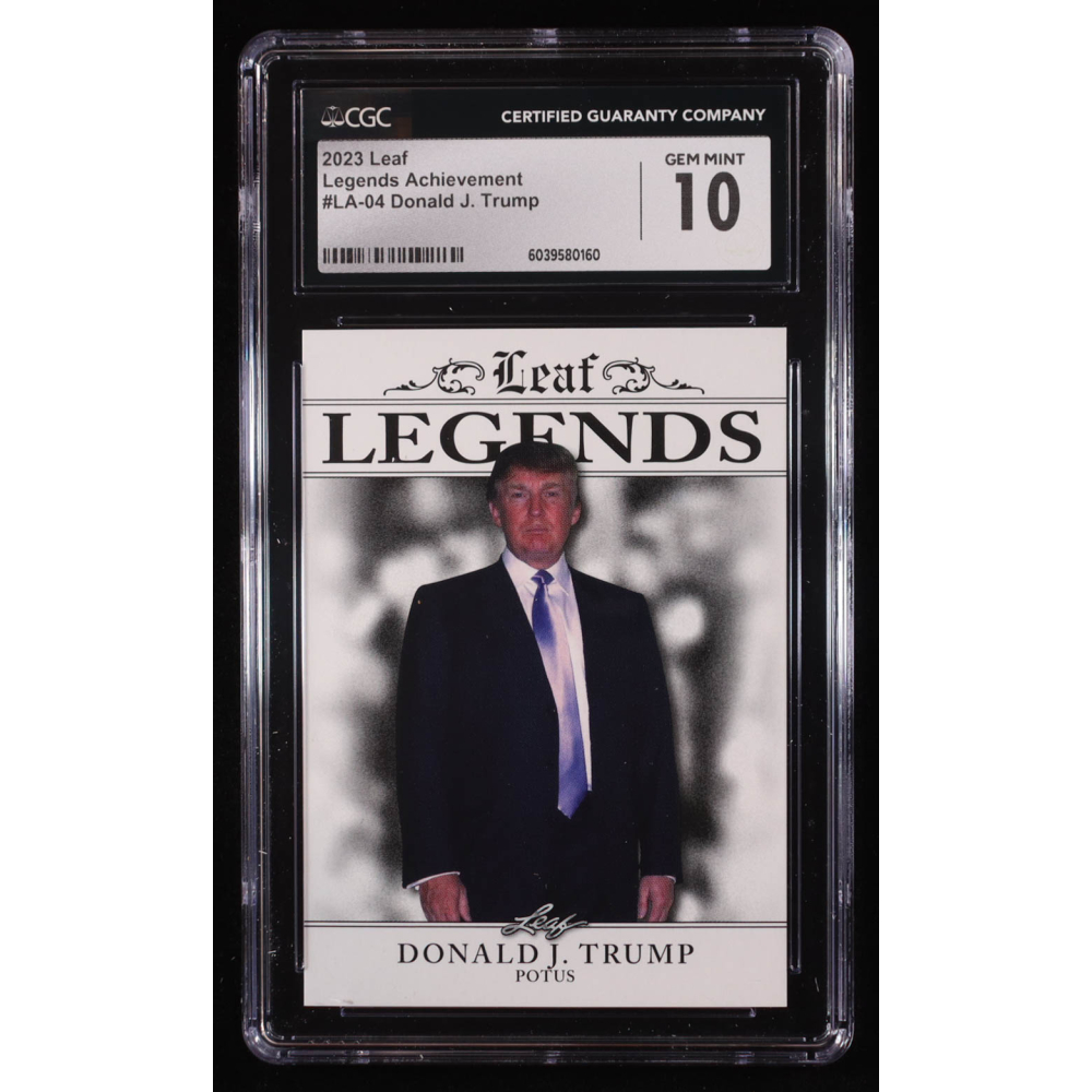 Donald J. Trump 2023 Leaf Special Release Legends Achievement #LA04 (CGC 10) at PristineAuction.com