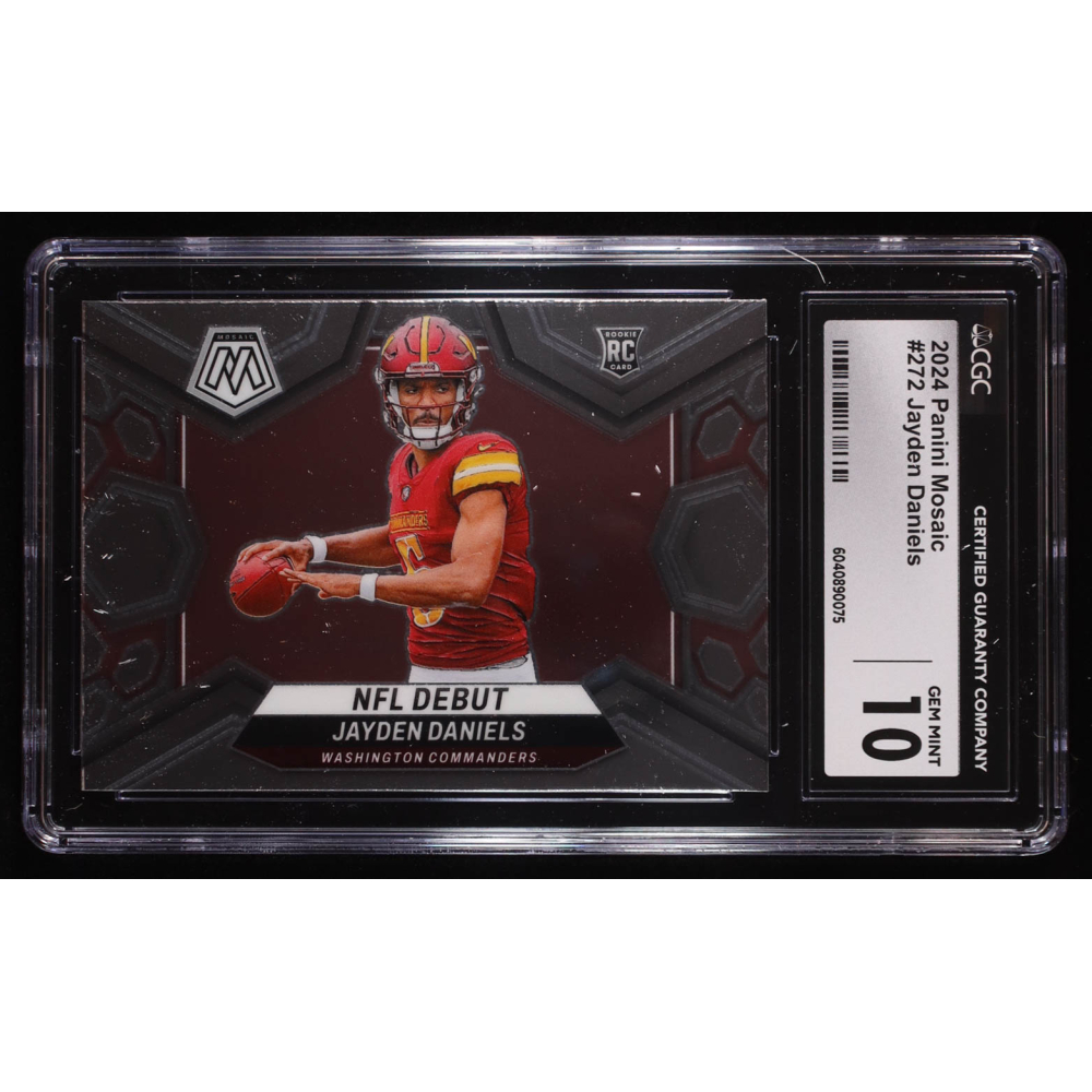 Jayden Daniels 2024 Panini Mosaic #272 DEB RC (CGC 10) at PristineAuction.com