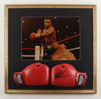 Mike Tyson Signed Custom Framed Ringside Boxing Glove Display with Photo (Tyson) at PristineAuction.com