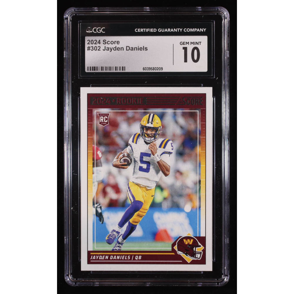 Jayden Daniels 2024 Score #302 RC (CGC 10) at PristineAuction.com