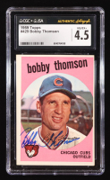 Bobby Thomson Signed 1959 Topps #429 (CGC 4.5) at PristineAuction.com