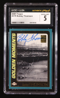 Bobby Thomson Signed 2001 Topps #379 (CGC 5) at PristineAuction.com