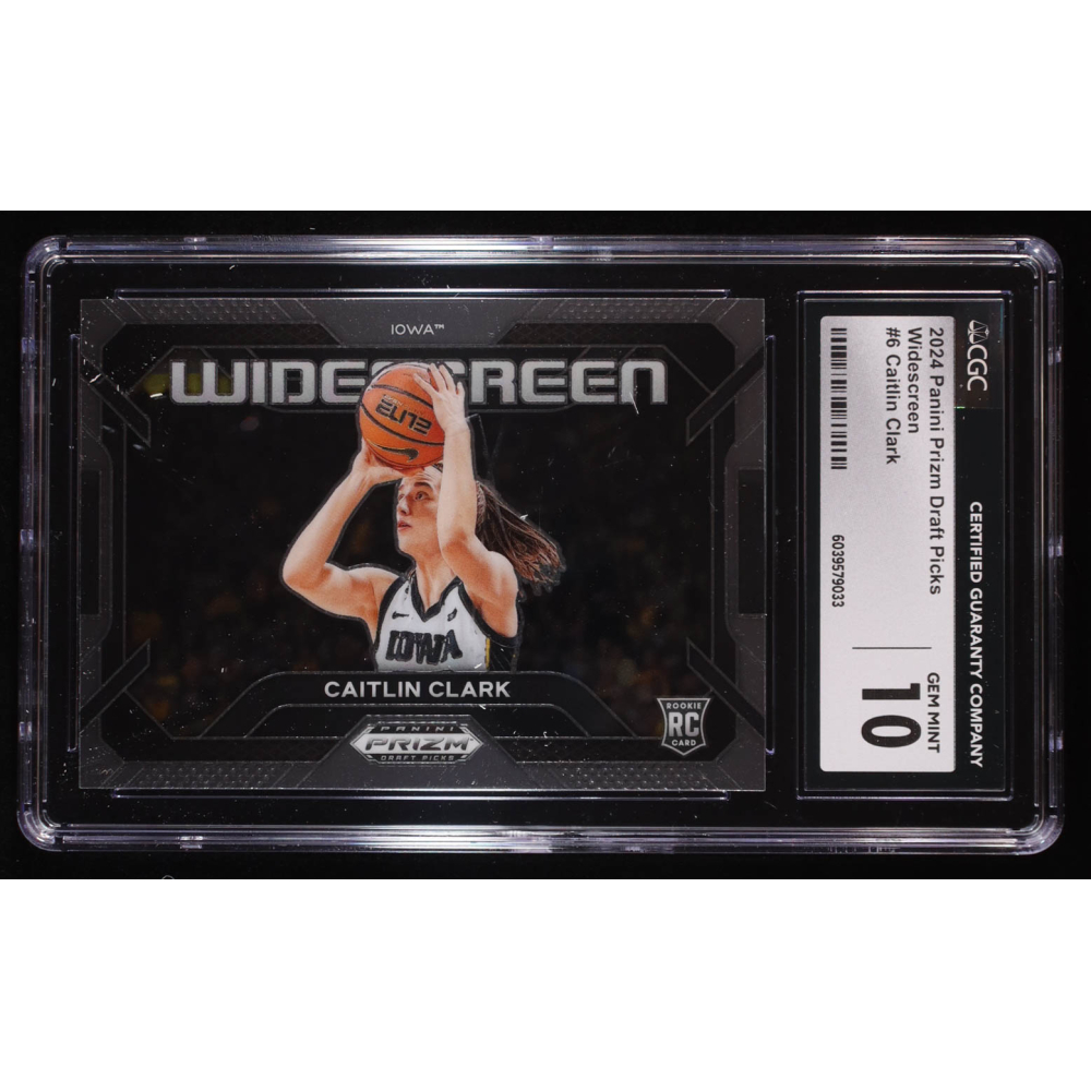 Caitlin Clark 2024-25 Panini Prizm Draft Picks Widescreen #6 RC (CGC 10) at PristineAuction.com