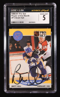 Brett Hull Signed 1990-91 Pro Set Player of the Month #P3 (CGC 5) at PristineAuction.com