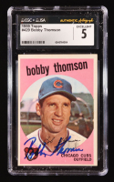 Bobby Thomson Signed 1959 Topps #429 (CGC 5) at PristineAuction.com