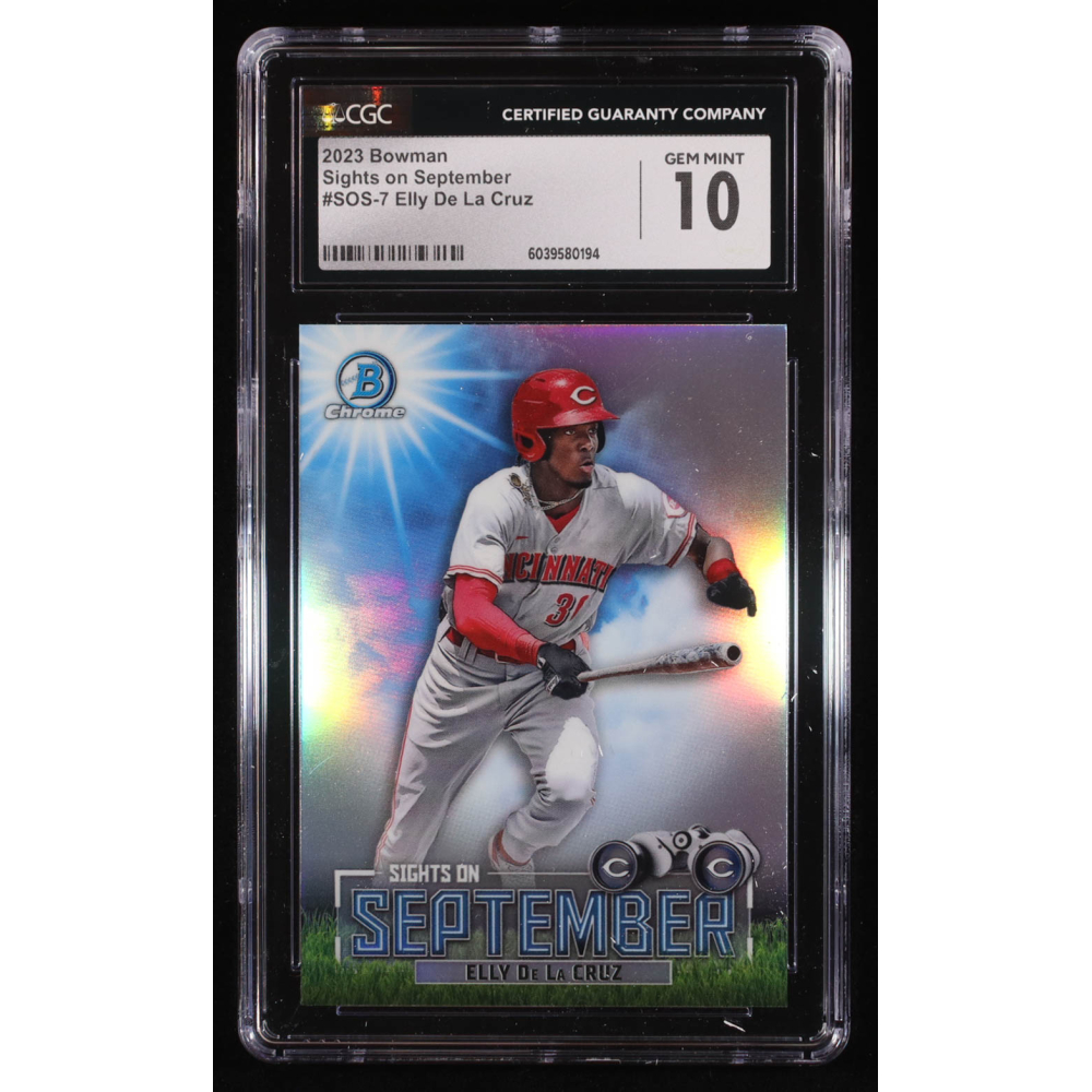 Elly De La Cruz 2023 Bowman Chrome Sights on September #SOS7 RC (CGC 10) at PristineAuction.com