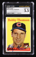 Bobby Thomson Signed 1958 Topps #430 (CGC 5.5) at PristineAuction.com