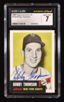 Bobby Thomson Signed 1991 Topps Archives '53 #330 (CGC 7) at PristineAuction.com