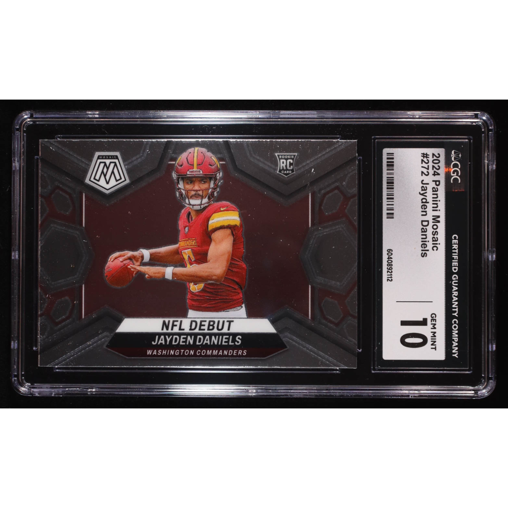 Jayden Daniels 2024 Panini Mosaic #272 DEB RC (CGC 10) at PristineAuction.com