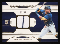 Jackson Chourio 2024 Panini National Treasures Game Gear Swatches #32 RC #35/99 at PristineAuction.com