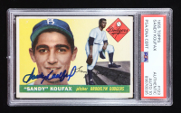 Sandy Koufax Signed 1955 Topps #123 RC (PSA | Auto Grade PSA 10) at PristineAuction.com
