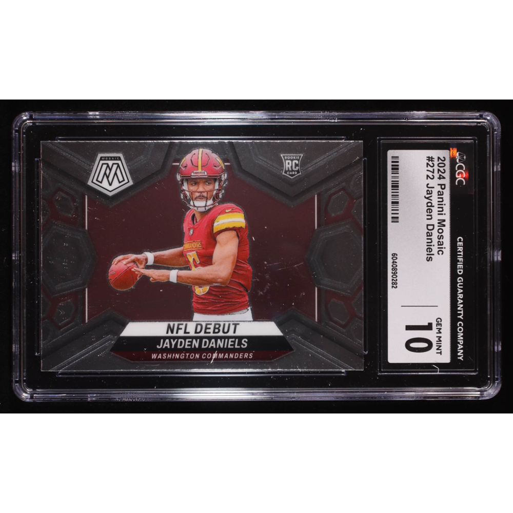 Jayden Daniels 2024 Panini Mosaic #272 DEB RC (CGC 10) at PristineAuction.com