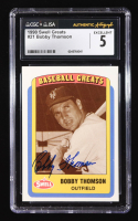 Bobby Thomson Signed 1990 Swell Greats #21 (CGC 5) at PristineAuction.com