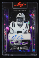 Jayden Daniels 2025 Leaf Sports Heroes Win City Autographs Purple Ice #WCJD1 #13/15 at PristineAuction.com