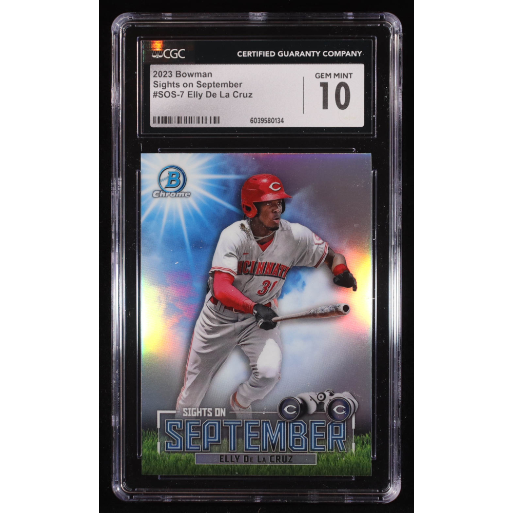 Elly De La Cruz 2023 Bowman Chrome Sights on September #SOS7 RC (CGC 10) at PristineAuction.com