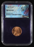 1947-D Lincoln Wheat Cent - Trader Bea Purple Core (NGC MS64 RD) at PristineAuction.com