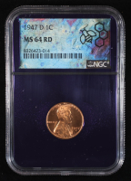 1947-D Lincoln Wheat Cent - Trader Bea Purple Core (NGC MS64 RD) at PristineAuction.com