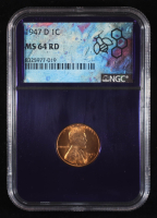 1947-D Lincoln Wheat Cent - Trader Bea Purple Core (NGC MS64 RD) at PristineAuction.com