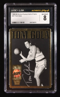 Tom Gola Signed 1995-96 Action Packed Hall of Fame #31 (CGC 8) at PristineAuction.com