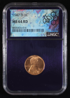 1947-D Lincoln Wheat Cent - Trader Bea Purple Core (NGC MS64 RD) at PristineAuction.com