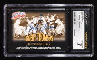 Bobby Thomson Signed 1997-98 Fleer Million Dollar Moments #19 (CGC 7) at PristineAuction.com