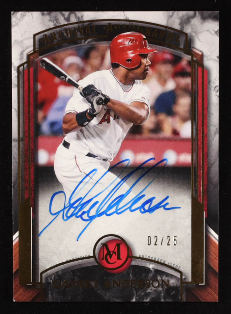 Garret Anderson 2022 Topps Museum Collection Archival Autographs Gold #AAGA #2/25