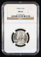 1964-D Washington Silver Quarter (NGC MS63) at PristineAuction.com