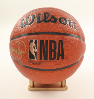 Larry Bird Signed NBA Basketball With Stand (PSA) at PristineAuction.com