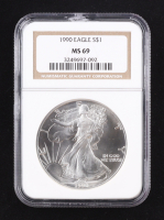 1990 American Silver Eagle (NGC MS69) at PristineAuction.com