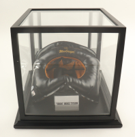 Mike Tyson Signed Vintage Black Leather Macgregor Boxing Head Gear With Display Case (PSA & Tyson) at PristineAuction.com