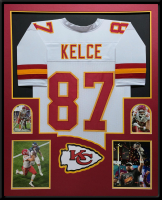 Travis Kelce Custom Framed Jersey at PristineAuction.com