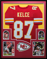 Travis Kelce Custom Framed Jersey at PristineAuction.com