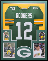 Aaron Rodgers Custom Framed Jersey at PristineAuction.com