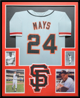 Willie Mays Custom Framed Jersey at PristineAuction.com