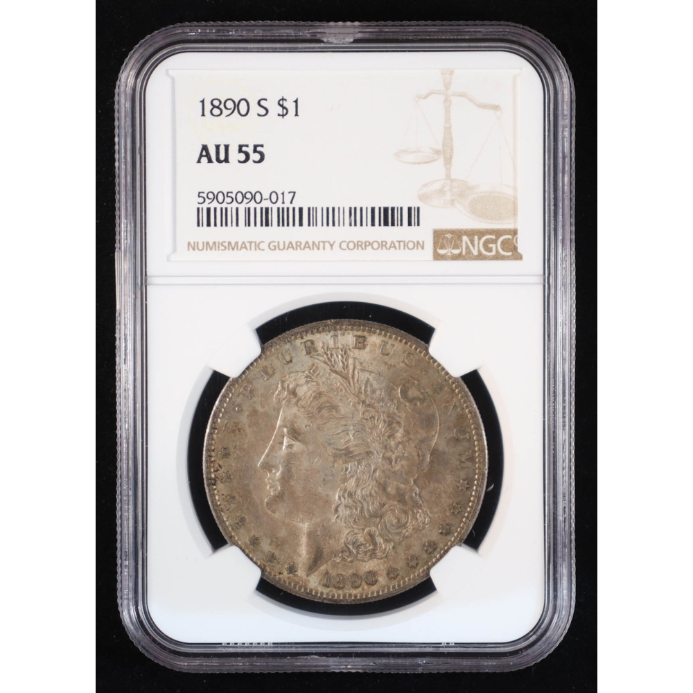 1890-S Morgan Silver Dollar (NGC AU55) at PristineAuction.com