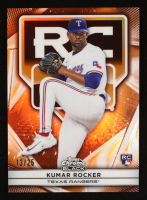 Kumar Rocker 2025 Topps Chrome Black Rookie Design Variations Orange Refractors #30 #13/25 RC at PristineAuction.com