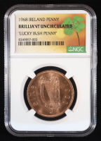 1968 Ireland Penny - "Lucky Irish Penny" (NGC Brilliant Uncirculated) at PristineAuction.com