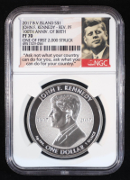2017 British Virgin Islands $1 JFK 100th Anniversary Reverse Proof 1oz .999 Silver (NGC PF69) at PristineAuction.com