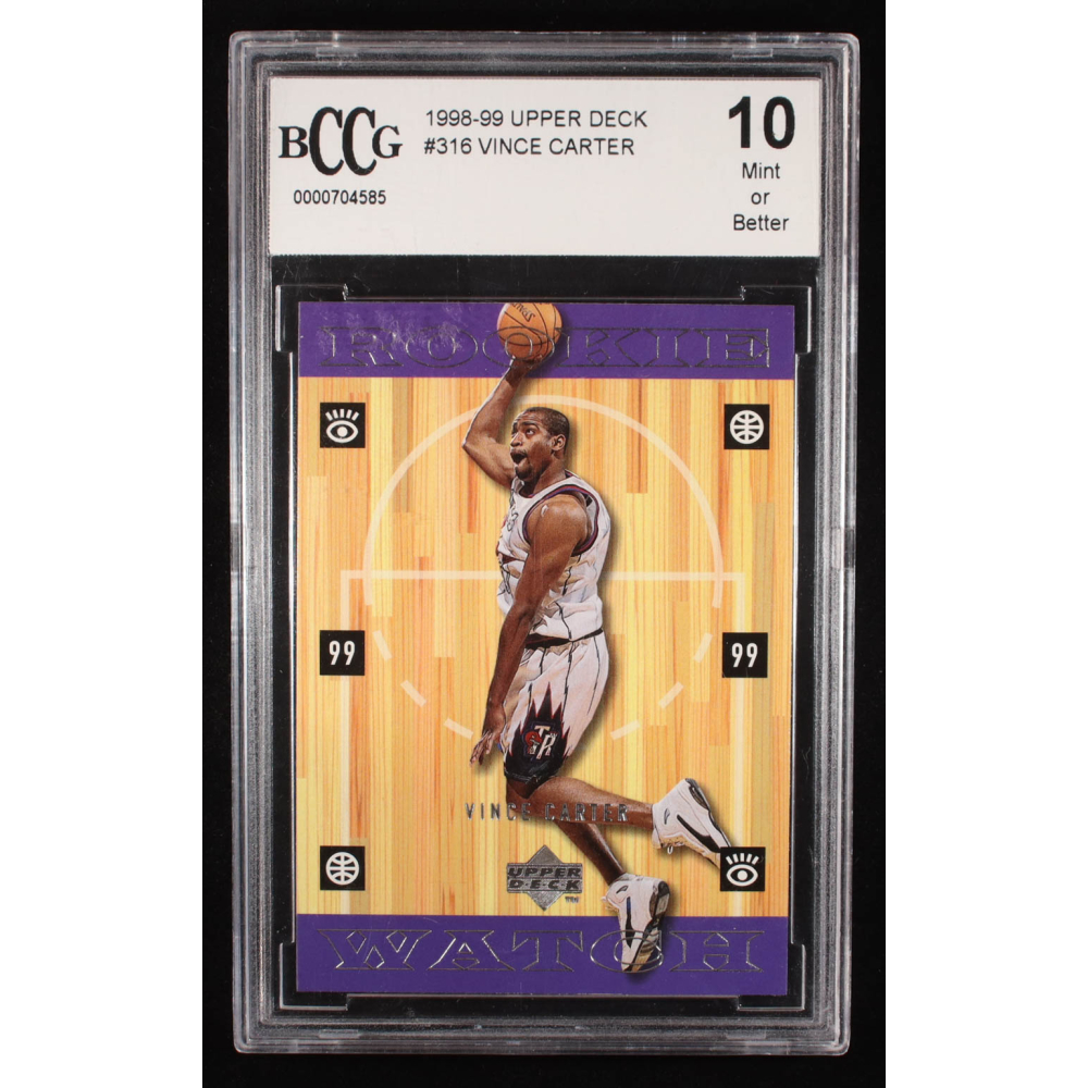 Vince Carter 1998-99 Upper Deck #316 RC (BCCG 10) at PristineAuction.com