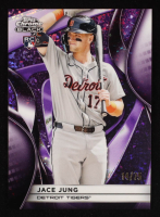 Jace Jung 2025 Topps Chrome Black Purple Mini-Diamond Refractors #134 #14/75 RC at PristineAuction.com