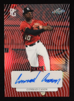 Conrad Cason 2023 Leaf Metal Autographs Perfect Game Showcase Red #MA-CC3 #2/5 RC at PristineAuction.com