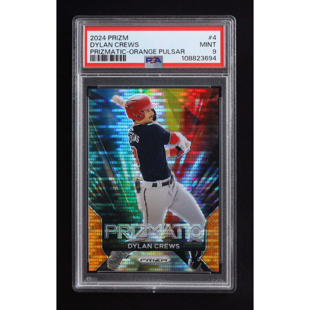 Dylan Crews Panini Prizm Prizmatic Orange Pulsar #4 #321/399 RC (PSA 9) at PristineAuction.com