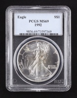 1992 American Silver Eagle (PCGS MS69) at PristineAuction.com