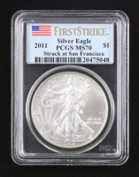 2011 American Silver Eagle, First Strike - Struck at San Francisco (PCGS MS70) at PristineAuction.com