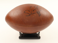 Bill Joe Hobert, Marques Tuiasosopo, & Steve Emtman Signed Vintage NFL Football With Display Stand (PSA) at PristineAuction.com
