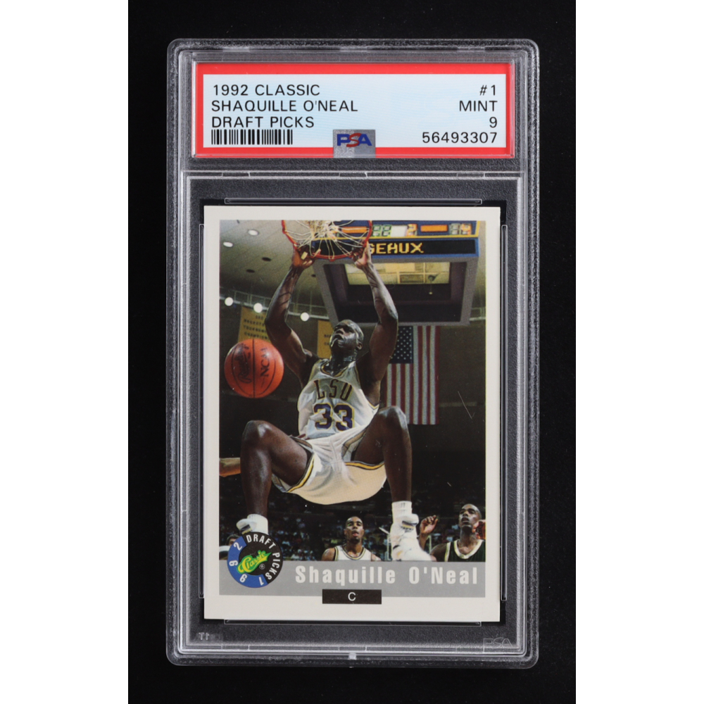 Shaquille O'Neal 1992 Classic #1 Draft Picks RC (PSA 9) at PristineAuction.com