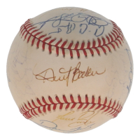 1993 Giants ONL Team-Signed by (27) with Barry Bonds, Dusty Baker, Will Clark, Matt Williams (JSA) at PristineAuction.com