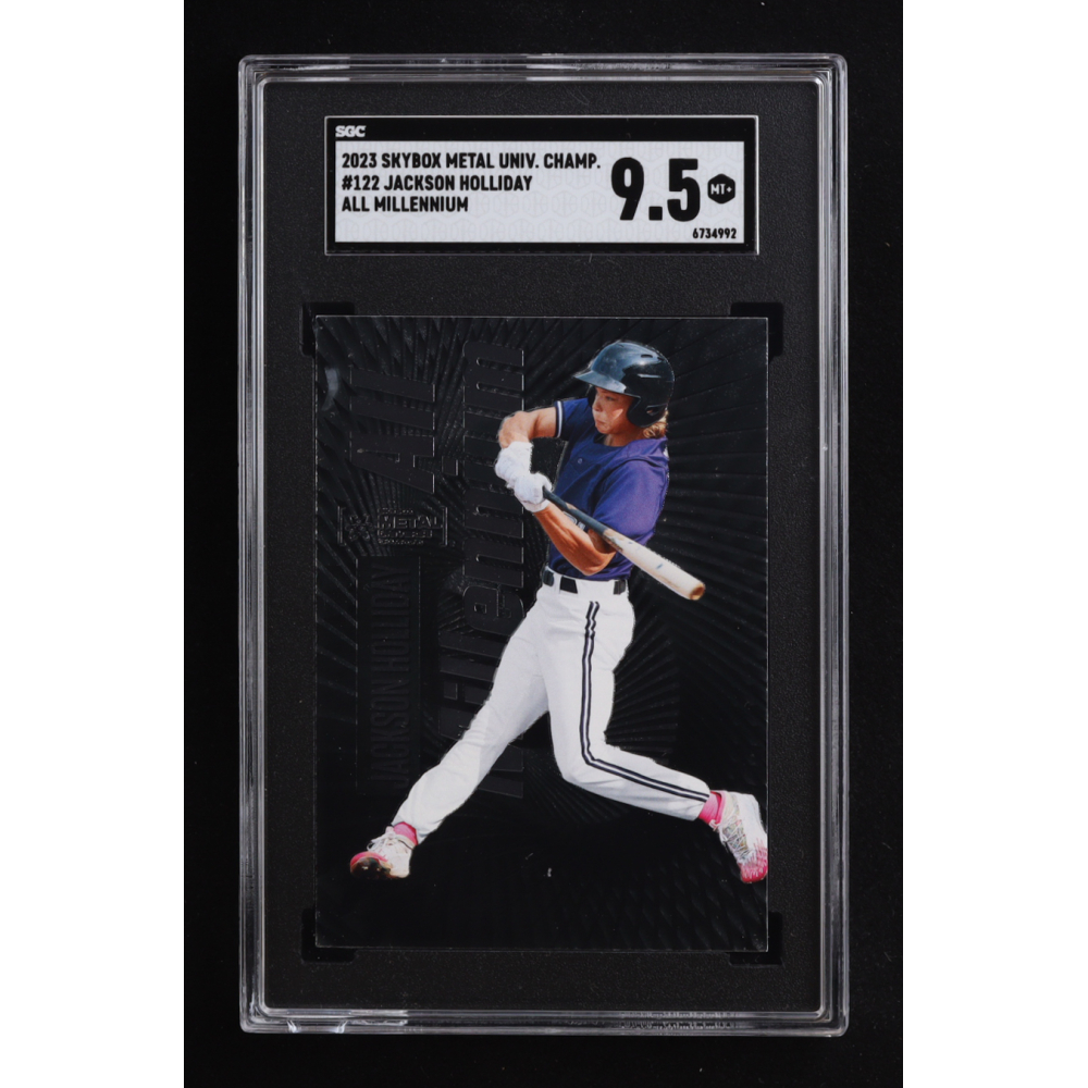 Jackson Holliday 2023 Skybox Metal Universe Champions All Millennium #122 RC (SGC 9.5) at PristineAuction.com