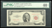 1953-A U.S. $2 Legal Tender Note, Red Seal - Fr. 1510 (AA Block) Signed: Priest / Anderson (PMG Extremely Fine 40 EPQ) at PristineAuction.com