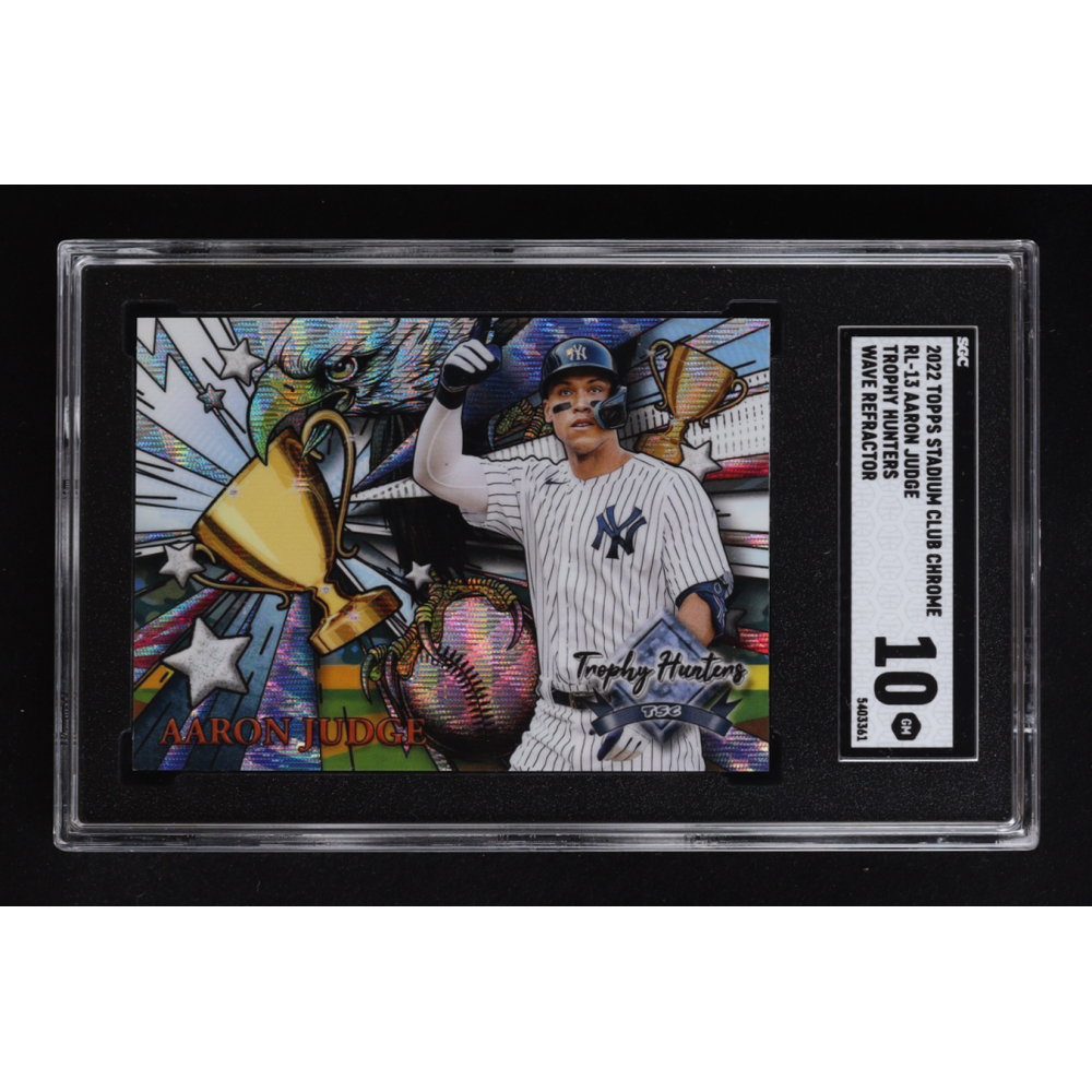 Aaron Judge 2022 Topps Chrome Stadium Club Trophy Hunters Wave Refractor #RL13 (SGC 10) at PristineAuction.com